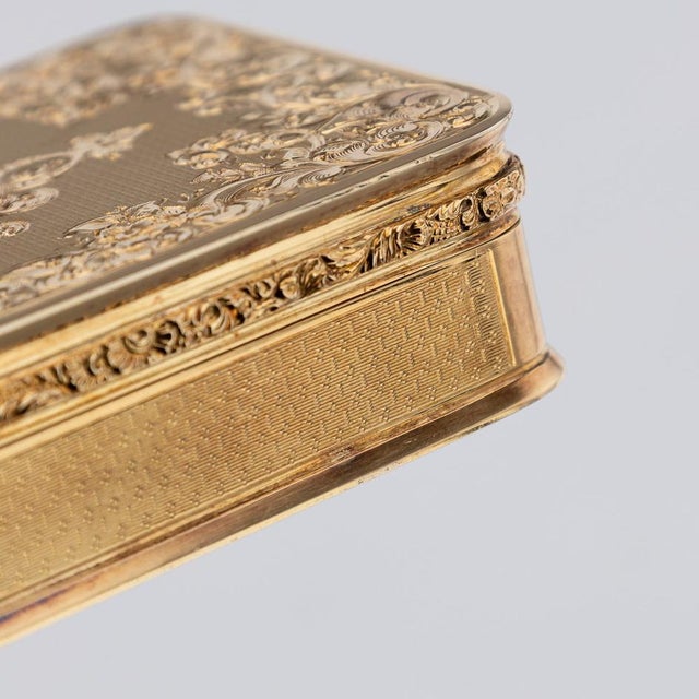 Antique 19th Century German 18k Gold & Diamond Snuff Box, Hanau, 1840s For Sale - Image 16 of 18