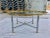 Labarge Mid-Century Modern Chrome X-Base Coffee Table Having Scalloped Brass Glass For Sale - Image 4 of 13