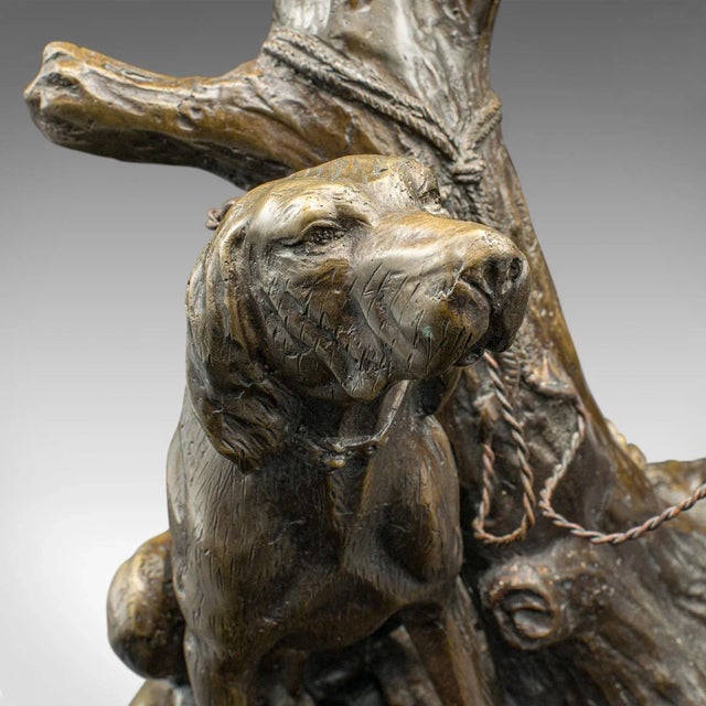 Metal 1950's Vintage Bronze Bloodhound Ornament For Sale - Image 7 of 12
