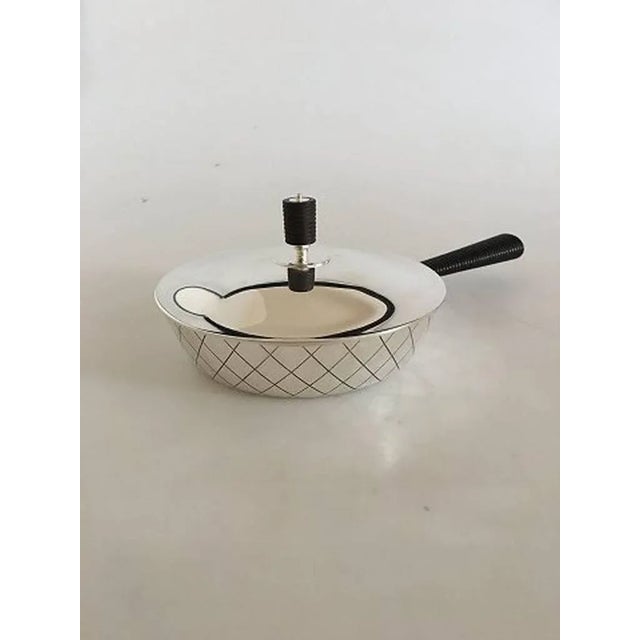 Georg Jensen Georg Jensen Sterling Silver Bernadotte Skillet Covered Bowl For Sale - Image 4 of 6