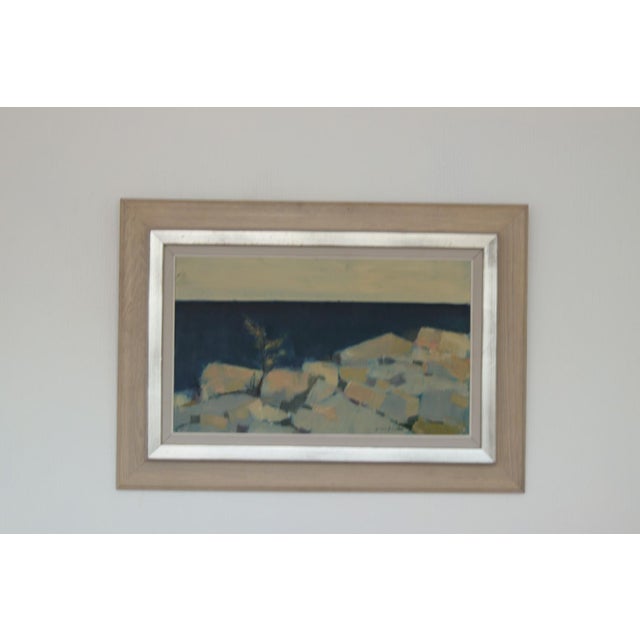 Arne Aspelin, Coastal Landscape, 1950s, Oil on Canvas, Framed For Sale - Image 4 of 18