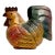 1970s Vintage Rustic European Farmhouse Boho Chic Resting Wood Carved Chicken Figurine. For Sale