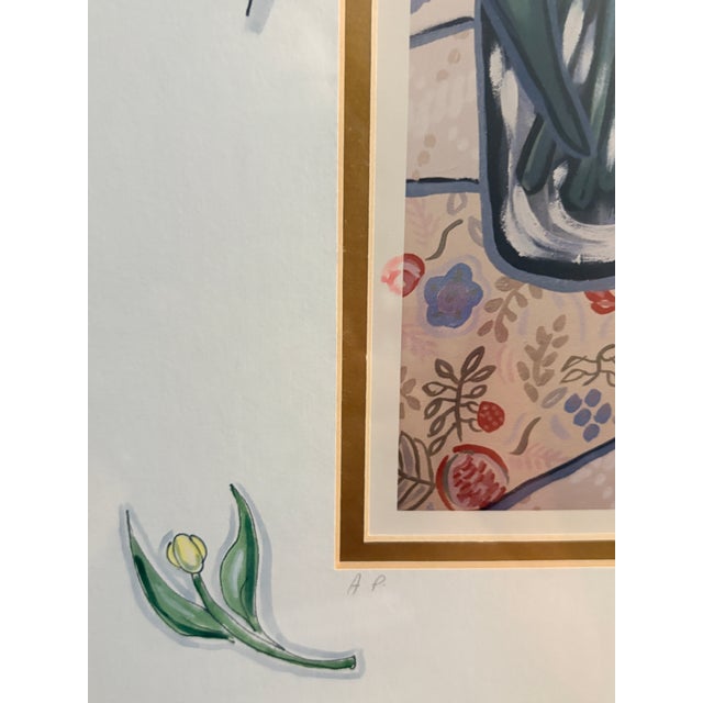 Yellow 1990s Brooke Howie Signed Artist’s Proof Lithograph "Cherub" – Framed For Sale - Image 8 of 8