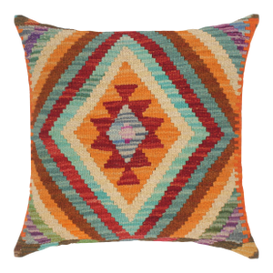 Shabby Chic Turkish Alicia Hand Woven Kilim Throw Pillow