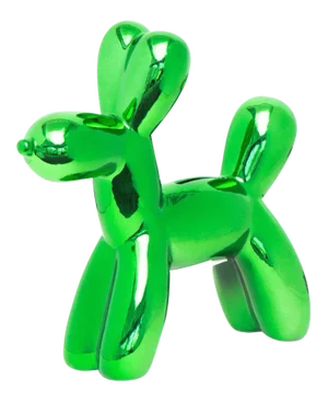 Interior Illusions Plus Kelly Green Mini Ceramic Dog Piggy Bank - 7.5" tall
