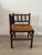 Vintage Corner Chair in Turned Wood with Straw Seat, 1940s For Sale - Image 6 of 12