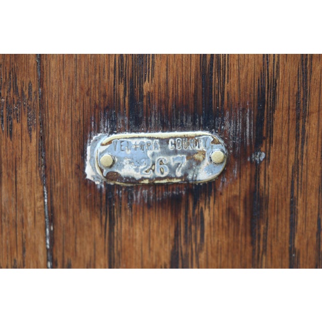 Antique 60-Drawer Solid Oak Apothecary Cabinet | Ventura County Workshop Cabinet For Sale - Image 18 of 18