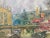 French 1940's French Impressionist Cityscape Oil Painting on Board by Genevieve Pezet For Sale - Image 3 of 6