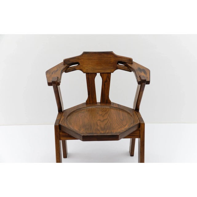 Mid-Century Modern French Provincial Oak Chair, 1960s For Sale - Image 14 of 18