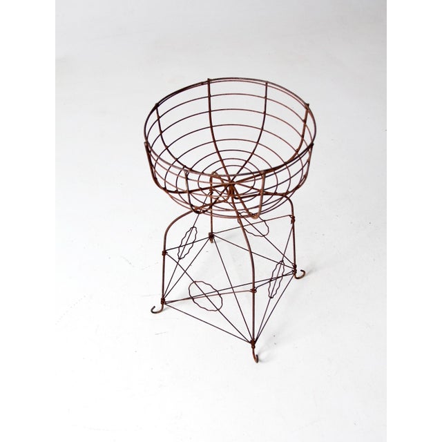 Vintage Metal Plant Stand For Sale - Image 10 of 12