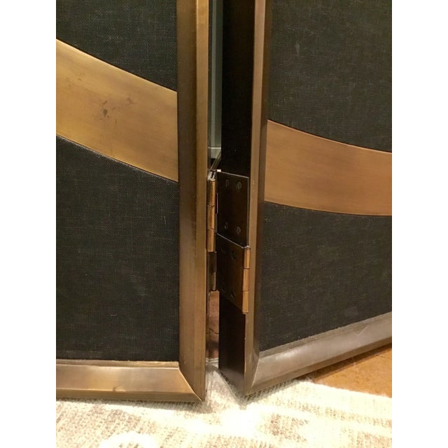 Currey & Co. Clara Black and Gold Folding Screen as Is For Sale In Atlanta - Image 6 of 7