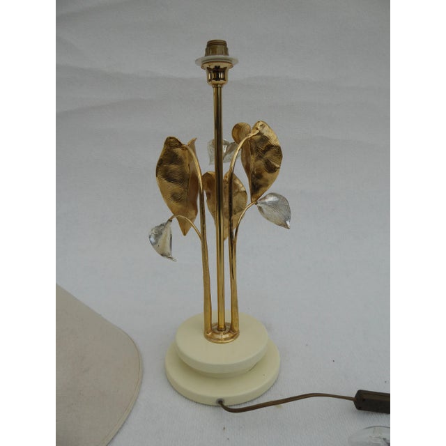 Mid-Century Gold and Silver Plated Lamp by Lanciotto Galeotti for L'Originale For Sale - Image 6 of 9