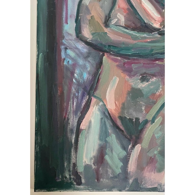 1970s 1970s Impressionistic Nude Color Study - Oil on Canvas by Hannah Dalbey #1 - For Sale - Image 5 of 7