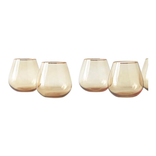 Siren Beverageware Oro + Gold Short Stemless - Set of 4 For Sale
