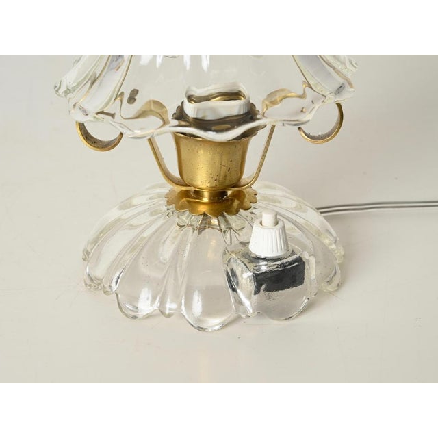 Bell-Flower Murano Glass and Brass Table Lamps from Barovier, Italy, 1940s, Set of 2 For Sale - Image 11 of 16