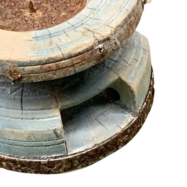 Vintage Indian Seed Extractor Candle Holder For Sale - Image 4 of 5