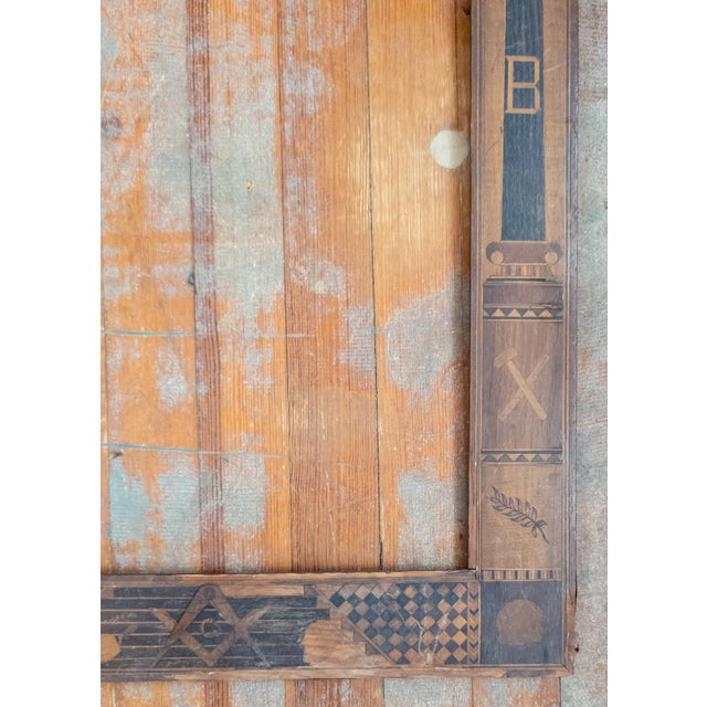 Early 20th Century American Folk Art Masonic Picture Frame For Sale - Image 4 of 16