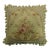 Green Tassel 19th Century Antique French Aubusson Pillow For Sale