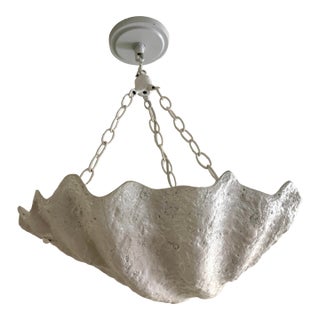 Serge Roche Style Plaster Shell Chandelier For Sale