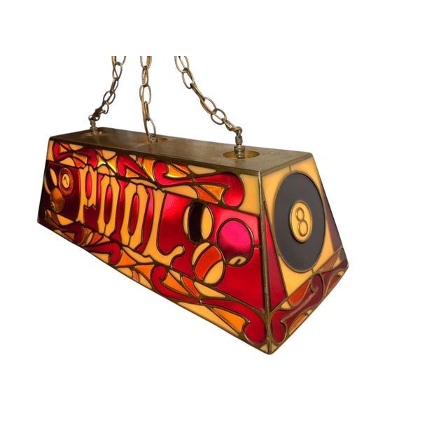 Vintage Resin/Plastic Pool Table Light For Sale - Image 9 of 12