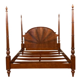 Traditional King Size Mahogany Poster Bed by Leighton Hall - Showroom Sample For Sale