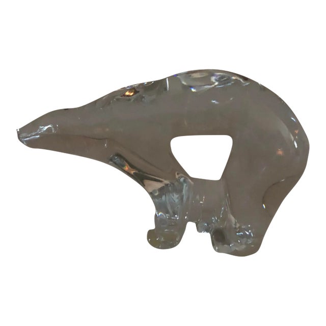 1980s Baccarat Crystal Polar Bear France For Sale