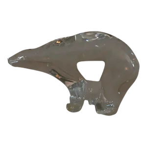 1980s Baccarat Crystal Polar Bear France