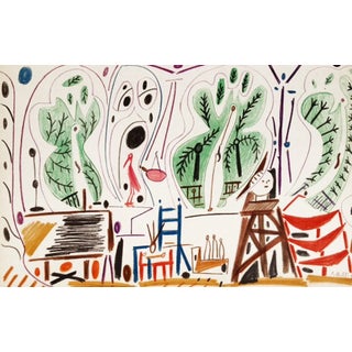 1990s Picasso Sketchbook Carnet De La Californie Print # 1 Dated 8/11/1955 For Sale