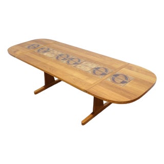 Mid Century Modern Vintage Teak and Danish Extending Dining Table by Ansager For Sale