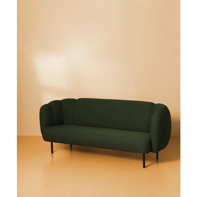 Contemporary Caper Three-Seater with Stitches by Warm Nordic For Sale - Image 3 of 13