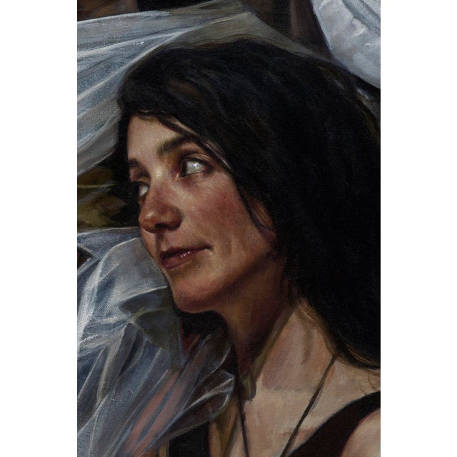 Early 21st Century Babel by Daire Lynch | Oil On Canvas Portrait of five women in dramatic poses and expressions. For Sale - Image 5 of 5