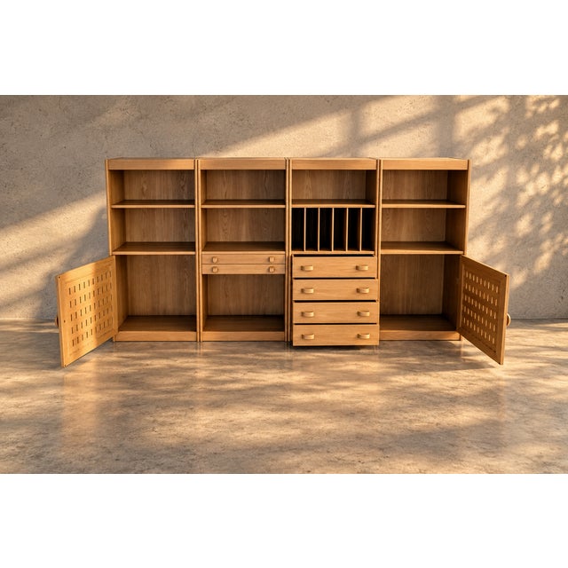Vintage Danish Wall Unit with Cabinets, 1960s For Sale - Image 4 of 12