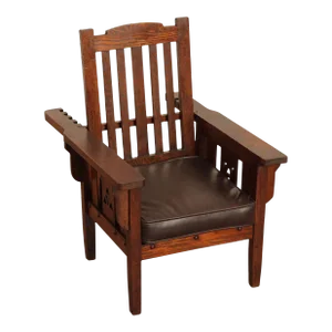 Antique Mission Oak Children Morris Armchair