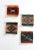 Vintage Southwestern Textile Coasters Set 4 For Sale - Image 6 of 11