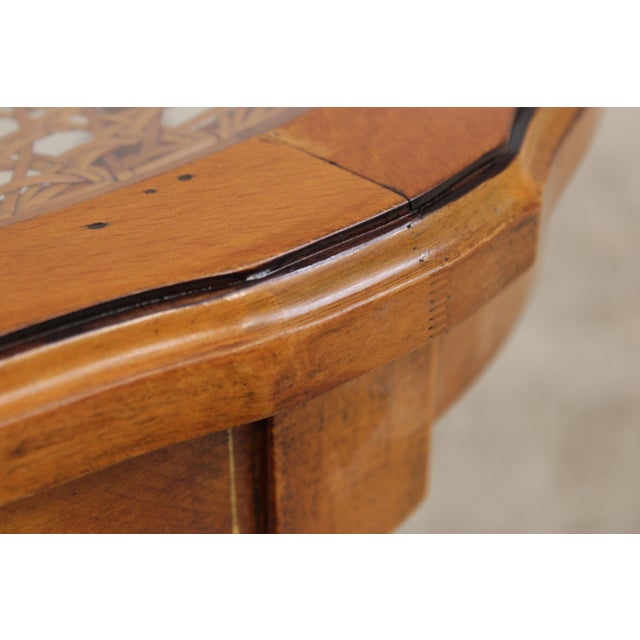Adams Style Cane & Glass Top Paint Decorated Table For Sale - Image 10 of 15