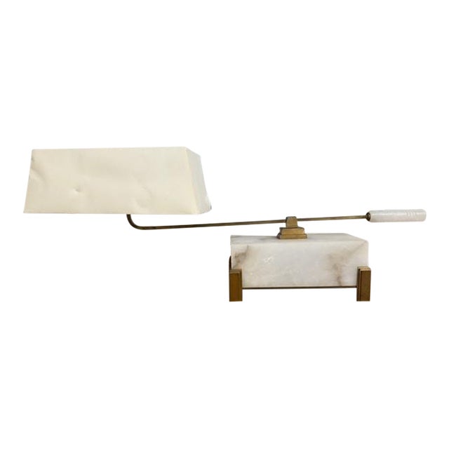 Thomas Pheasant for Baker Furniture Alabaster Swivel Lamp For Sale