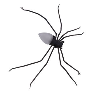 Vintage Italian Handmade Iron & Copper Spider Sconce with Murano Glass For Sale