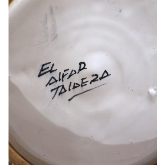 Mid-Century Spanish Talavera Pottery Umbrella Stand With Alava Crest For Sale - Image 10 of 10
