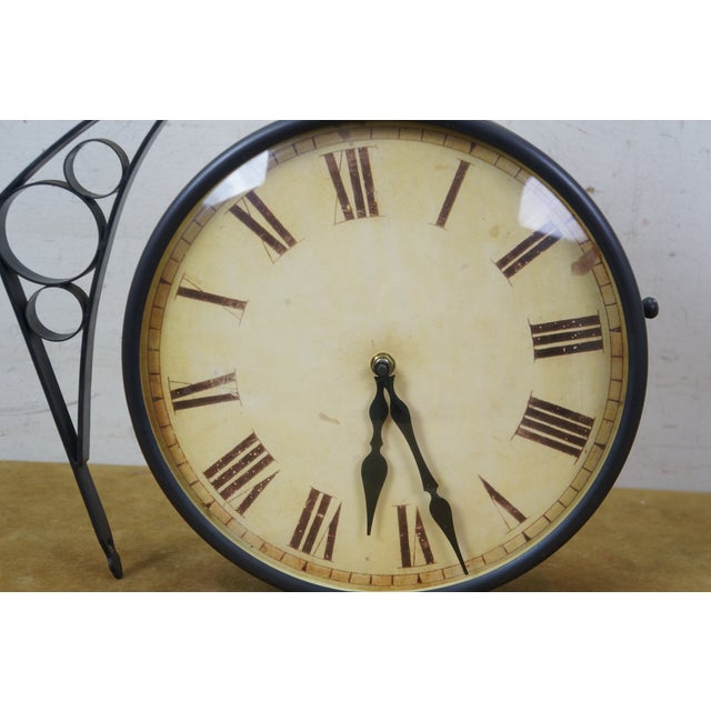 Grand Central Station Double Sided Roman Numeral Railway Clock 16" For Sale - Image 11 of 15