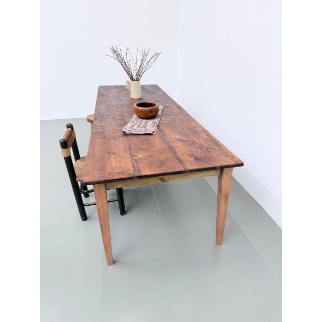 Vintage Farmhouse Table in Pine, 1950s For Sale - Image 9 of 18