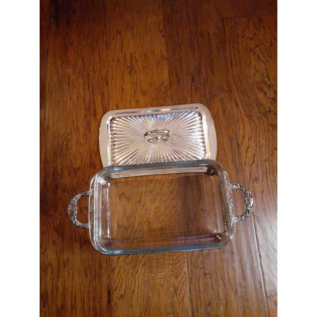 Vintage Silverplated Filigree Serveware With Glass Insert For Sale In Dallas - Image 6 of 9