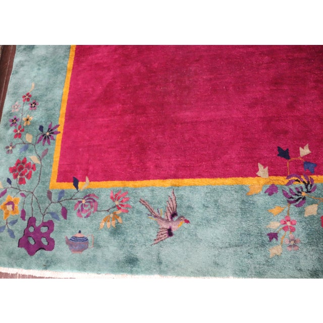 Antique Art Deco Rug For Sale In Chicago - Image 6 of 12