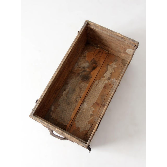 Antique Trunk Base Primitive Storage Box For Sale - Image 14 of 16