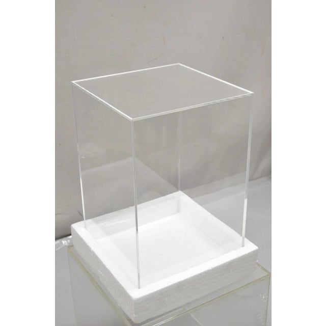 Late 20th Century 5 Sided 18" Clear Acrylic Lucite Vitrine Display Case Christine Taylor Collection For Sale - Image 11 of 11