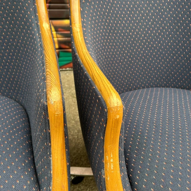 1970s 1970s Ward Bennett Office Chairs- Set of 5 For Sale - Image 5 of 13