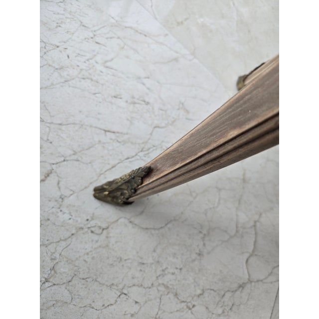 French Louis 16th Style Bronze, Marble and Wood Gueridon Table For Sale - Image 13 of 13