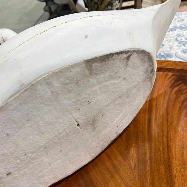 Vintage Hand Carved and Painted Solid Wood Carved Swan For Sale In New York - Image 6 of 6