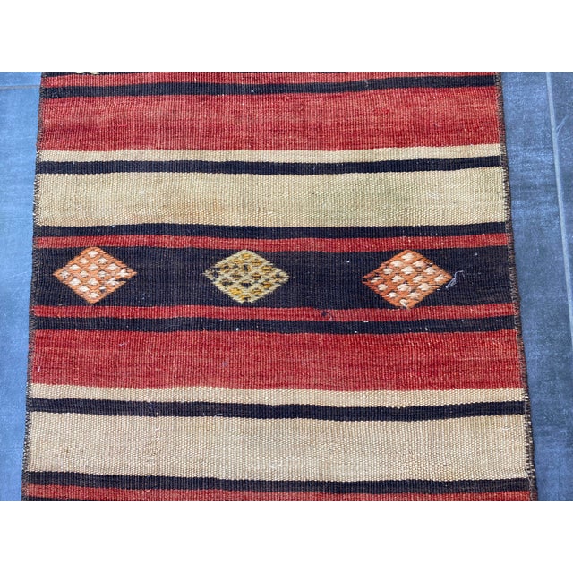 Neutral Multi Colour Small Kilim Rug For Sale - Image 6 of 10