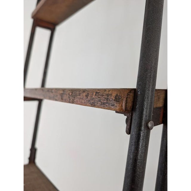 Library Ladder with Wooden Steps For Sale - Image 9 of 16