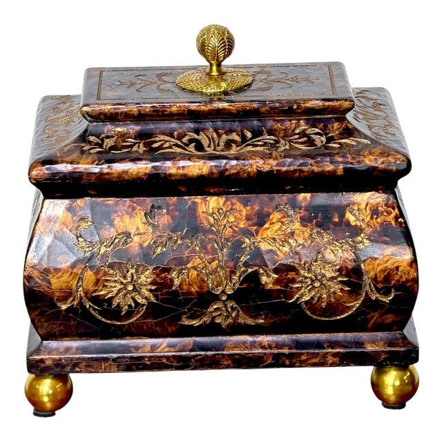 Vintage Decorative Casket Box or Tea Caddy by Maitland-Smith For Sale